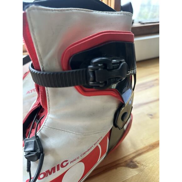 Atomic Race Carbon Skate Boots UK 8.5 / US 9 White Red Carbon Fiber Atomic Boot